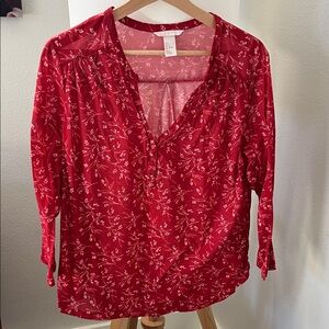 H&M Scarlet Floral Blouse
